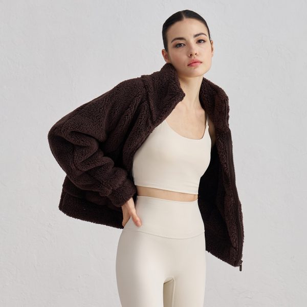 ⁦Women's Plush Warm Sports Jacket⁩ - الصورة ⁦5⁩