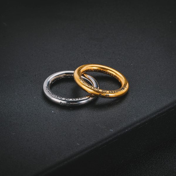 ⁦Love Ring Titanium Steel Ring Accessories For Men And Women⁩ - الصورة ⁦4⁩