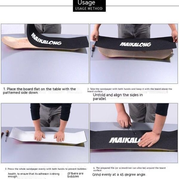 ⁦Skateboard Sandpaper Four-wheel Maple Accessories⁩ - الصورة ⁦8⁩