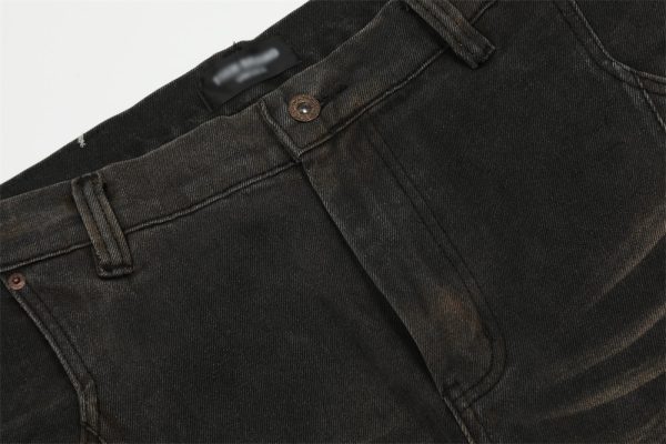 ⁦Creasing Distressed Dirty Jeans For Men⁩ - الصورة ⁦7⁩