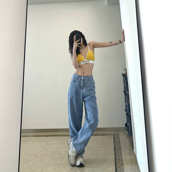 ⁦Gradient Black Jeans Women High Waist⁩ - الصورة ⁦9⁩