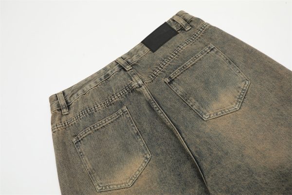⁦Washed Jeans Punk Fashion Brand Men⁩ - الصورة ⁦8⁩