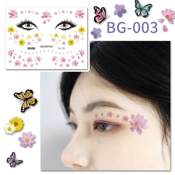 ⁦Butterfly Wing Tattoo Stickers And Accessories⁩ - الصورة ⁦6⁩
