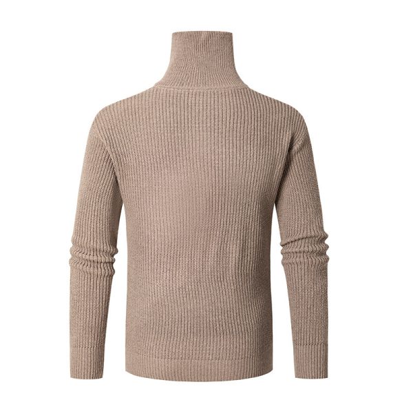 ⁦Fall Winter Men Thermal Slim Fit Base Sweater Shirts Leisure⁩ - الصورة ⁦5⁩