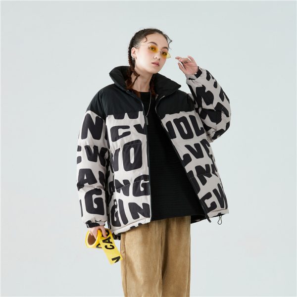 ⁦Men's Winter Cotton Dress Hooded Fake Two Warm Jackets⁩ - الصورة ⁦4⁩