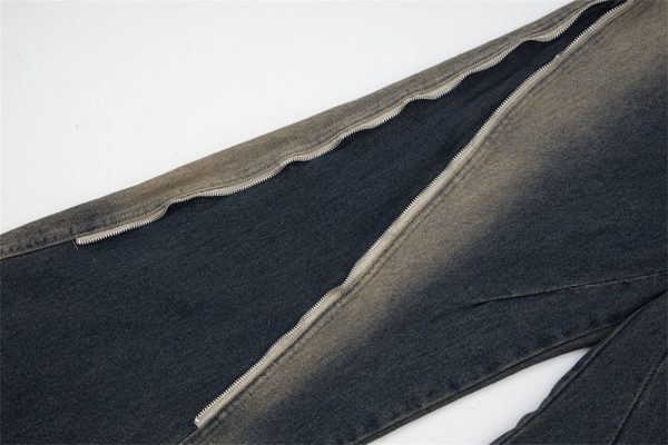 ⁦Fashion Inkjet Zipper Jeans For Men⁩ - الصورة ⁦8⁩