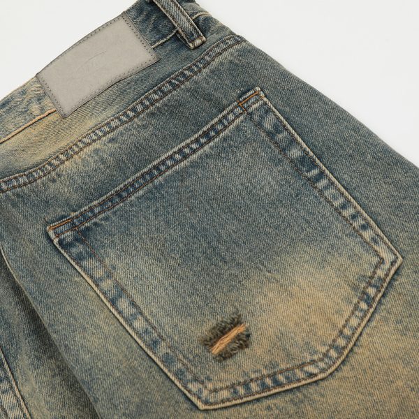 ⁦Fashion American Washed Yellow Jeans Men⁩ - الصورة ⁦4⁩
