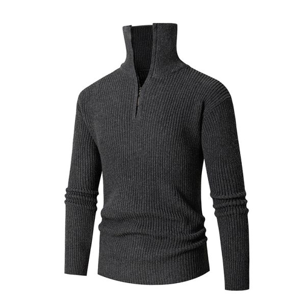 ⁦Fall Winter Men Thermal Slim Fit Base Sweater Shirts Leisure⁩ - الصورة ⁦6⁩