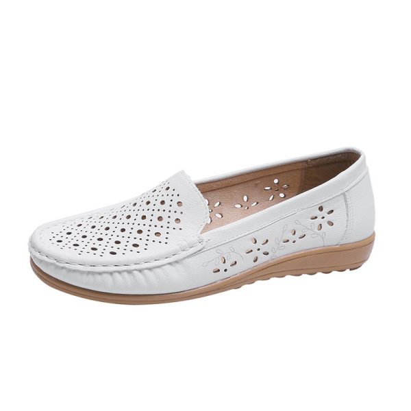 ⁦Women Loafers Hollow Out Breathable Anti Slip Flats Shoes⁩ - الصورة ⁦5⁩