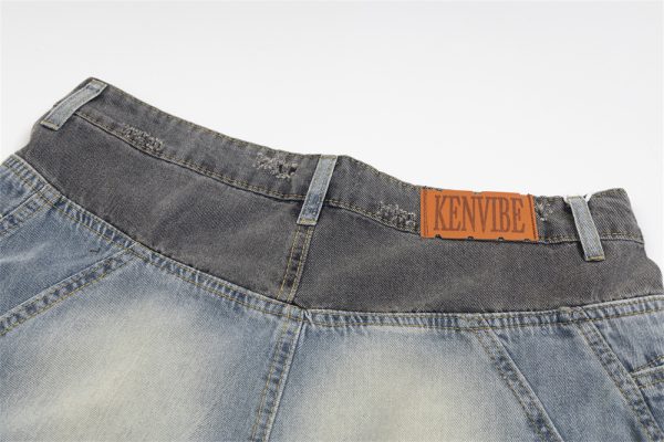 ⁦Distressed Washed Jeans Men And Women⁩ - الصورة ⁦5⁩