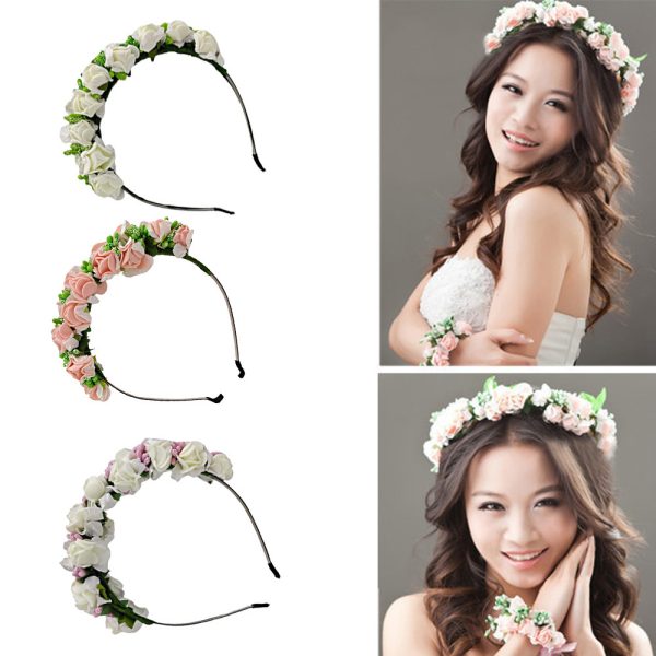 ⁦Bridal Headband, Wreath, Headdress, Wedding Accessories, Headband⁩ - الصورة ⁦2⁩