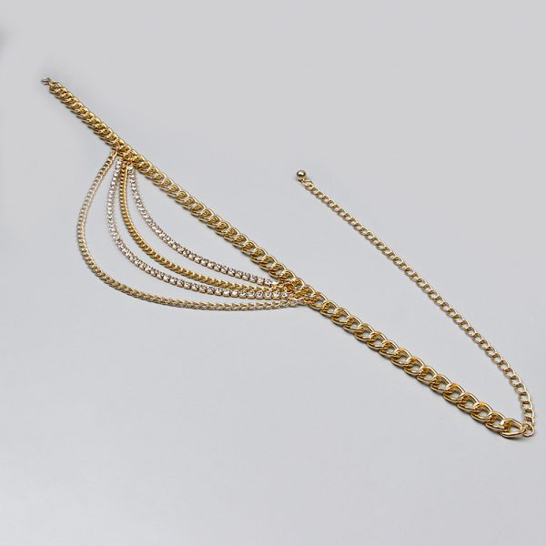 ⁦Summer Jewelry Hot Pants Chain Multilayer Chain Gold Fashion Jeans Hip Hop Punk Street Shooting Accessories Waist Chain Women⁩ - الصورة ⁦3⁩