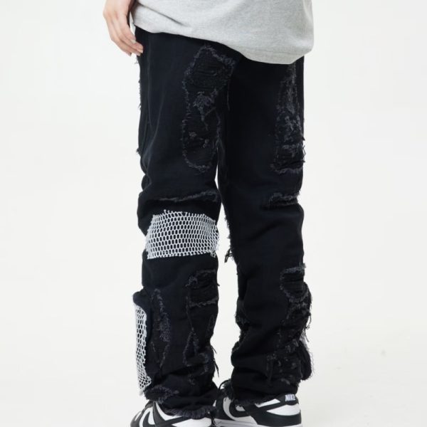 ⁦Heavy Industry Hole & Patch Jeans Men⁩ - الصورة ⁦3⁩