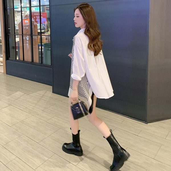 ⁦Irregular Design Sense Niche Girls Wear Shirts⁩ - الصورة ⁦2⁩