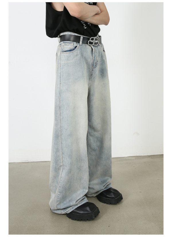 ⁦American Retro Washed Straight Jeans Men⁩ - الصورة ⁦10⁩