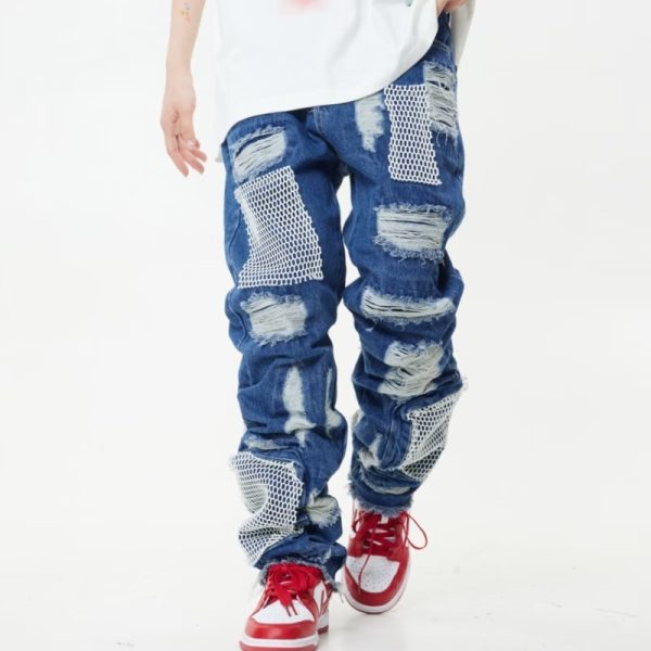 ⁦Heavy Industry Hole & Patch Jeans Men⁩ - الصورة ⁦6⁩
