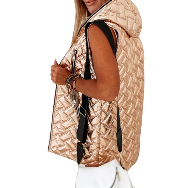 ⁦Winter Warm Vest Jackets Solid Colour Long Hoodies Coats⁩ - الصورة ⁦5⁩