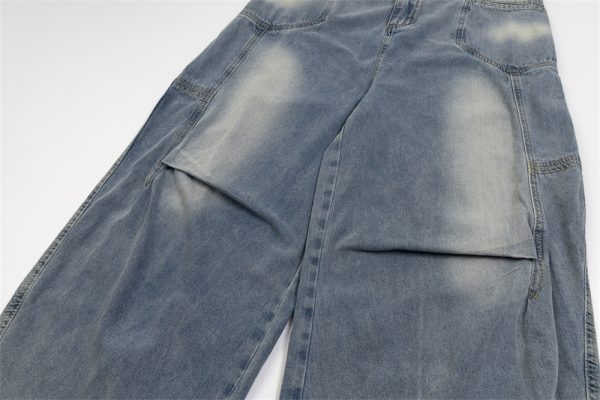 ⁦Distressed Washed Jeans Men And Women⁩ - الصورة ⁦8⁩