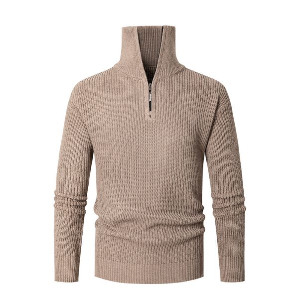 ⁦Fall Winter Men Thermal Slim Fit Base Sweater Shirts Leisure⁩ - الصورة ⁦7⁩