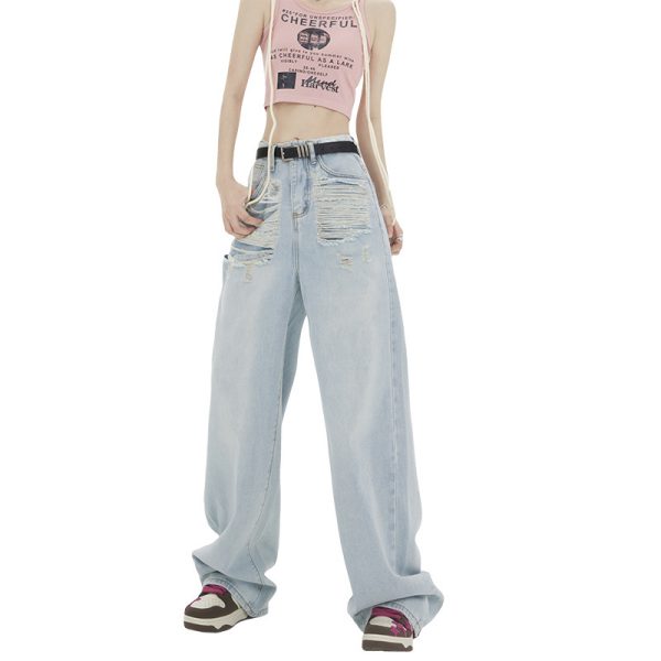 ⁦American Street Ripped Jeans For Women⁩ - الصورة ⁦4⁩