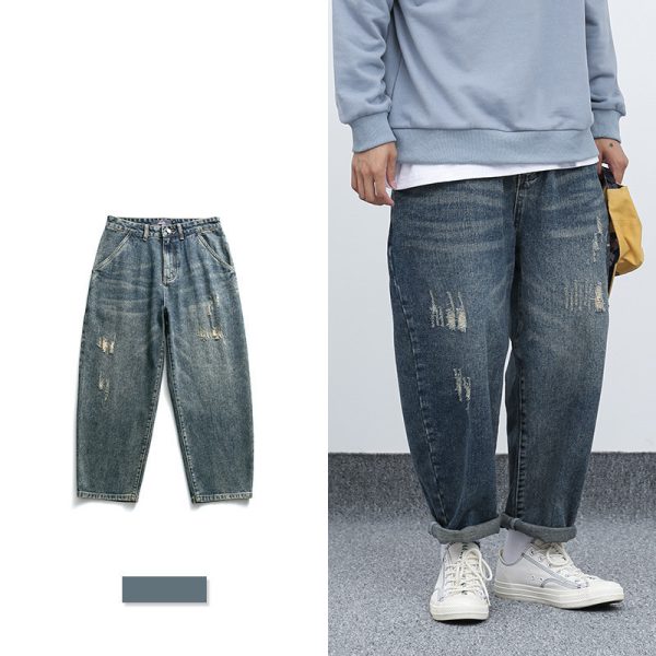 ⁦Fashion Retro Loose Harem Jeans Men⁩ - الصورة ⁦5⁩
