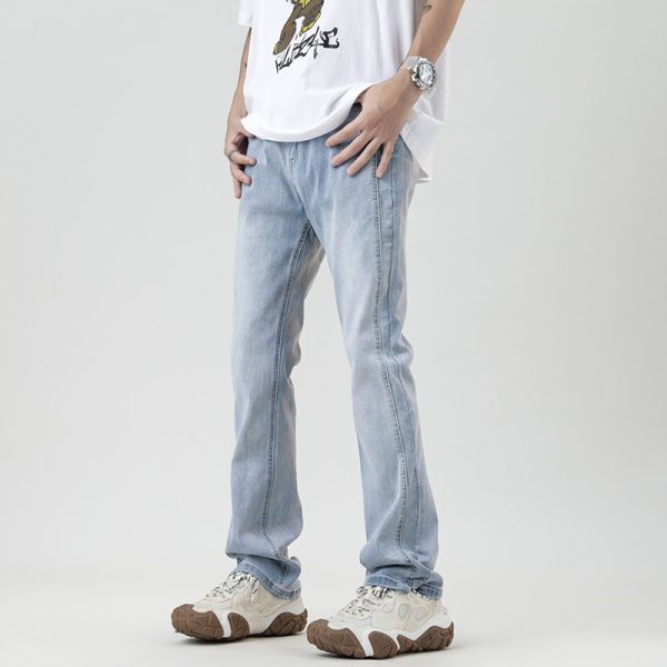 ⁦Fashion Personalized Washed Yellow Jeans Men⁩ - الصورة ⁦6⁩