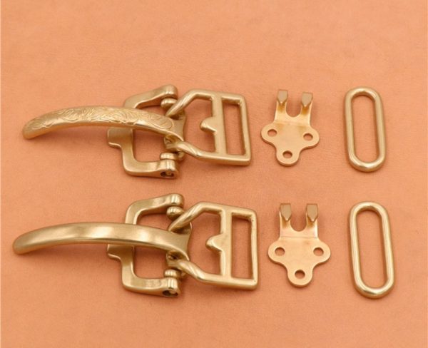 ⁦Men's Brass Belt Buckle Accessories⁩ - الصورة ⁦2⁩