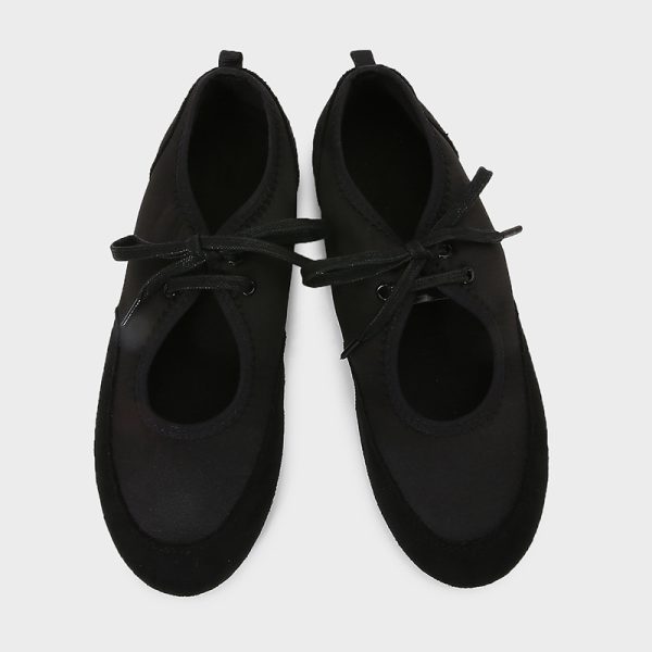 ⁦Satin Fashion Low-cut Ballet Flats Lace Up⁩ - الصورة ⁦2⁩
