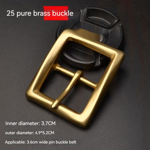 ⁦Casual Men Solid Brass Belt Buckle Accessories⁩ - الصورة ⁦6⁩