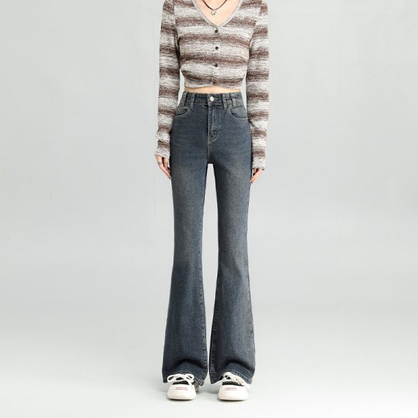 Fashion Cement Gray Jeans For Women