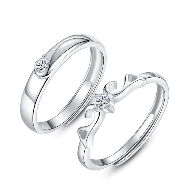 ⁦Versatile Men And Women Pair Rings Versatile Fashion Accessories⁩ - الصورة ⁦4⁩