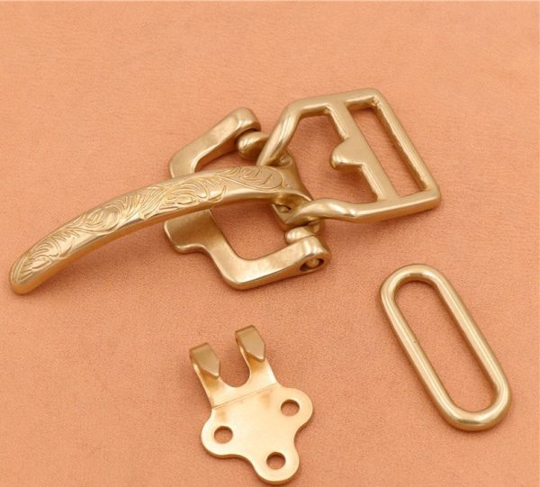 ⁦Men's Brass Belt Buckle Accessories⁩ - الصورة ⁦4⁩