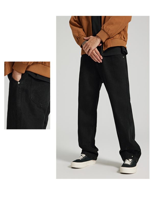 ⁦Straight Loose Jeans For Men⁩ - الصورة ⁦5⁩