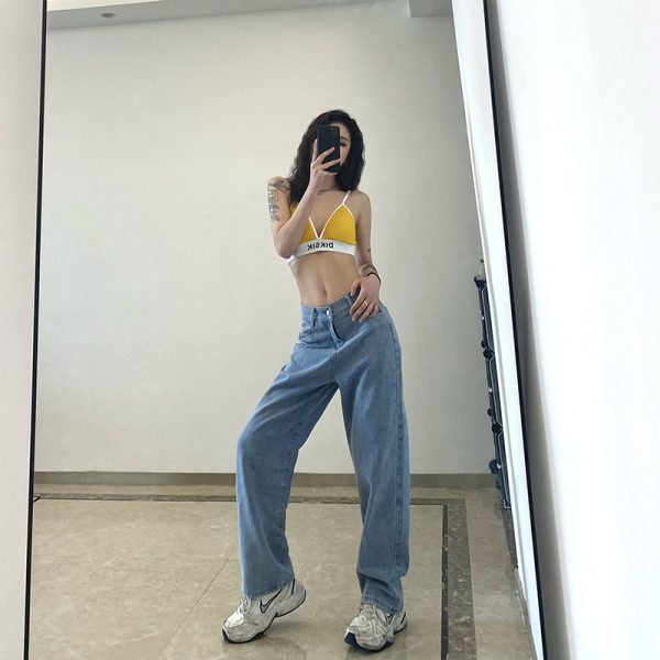 ⁦Gradient Black Jeans Women High Waist⁩ - الصورة ⁦8⁩