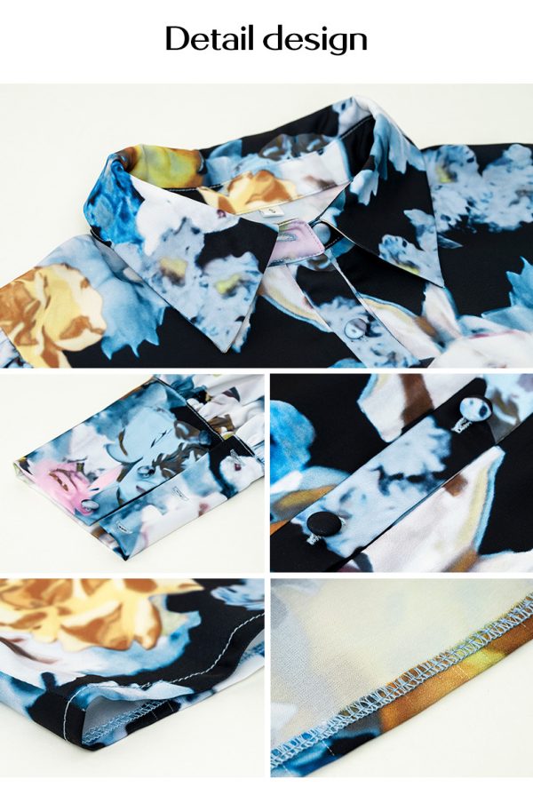 ⁦Printed Women's Long-sleeve Shirts⁩ - الصورة ⁦5⁩