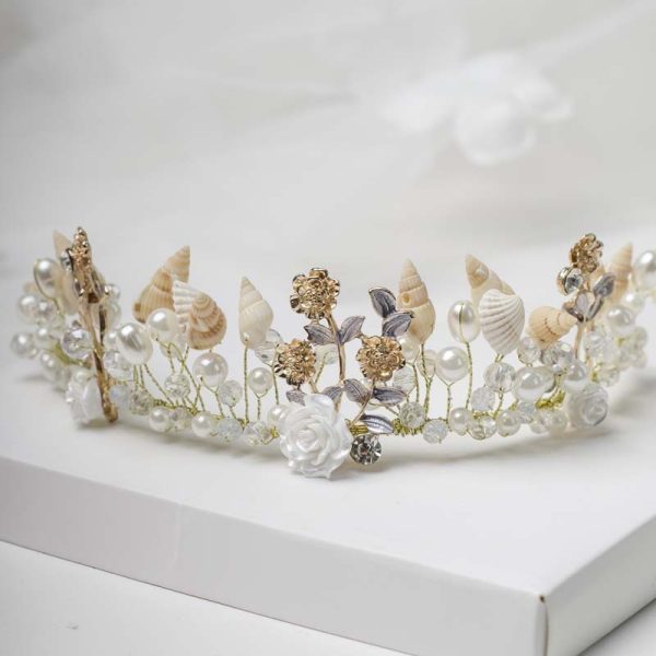 ⁦Headdress Flower Hair Band Baroque Hair Accessories Photo Studio Wedding Accessories⁩ - الصورة ⁦3⁩