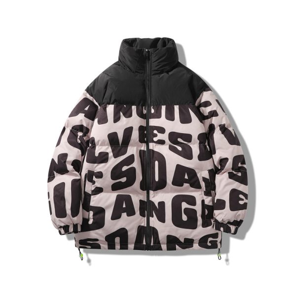 ⁦Men's Winter Cotton Dress Hooded Fake Two Warm Jackets⁩ - الصورة ⁦3⁩