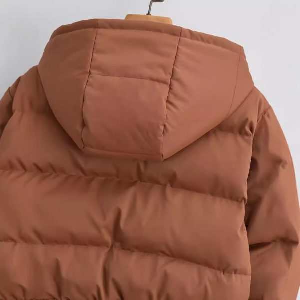 ⁦Autumn New Fashion Casual Simple All-matching Hooded Short Cotton Jacket⁩ - الصورة ⁦4⁩