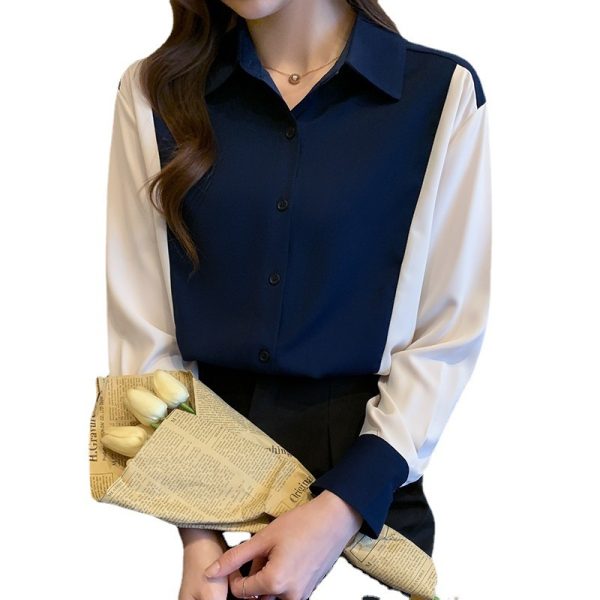 ⁦Autumn Ladies High-end Long-sleeved Tops Temperament Shirts⁩ - الصورة ⁦5⁩