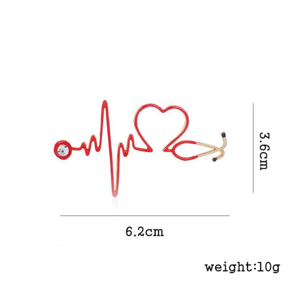 ⁦ECG Oil Drip Brooch Ornament Accessories⁩ - الصورة ⁦2⁩
