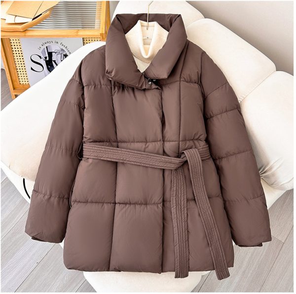 ⁦Waist-controlled Lace-up Cotton Coat Jacket Women⁩ - الصورة ⁦7⁩