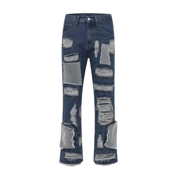 ⁦Heavy Industry Hole & Patch Jeans Men⁩ - الصورة ⁦4⁩