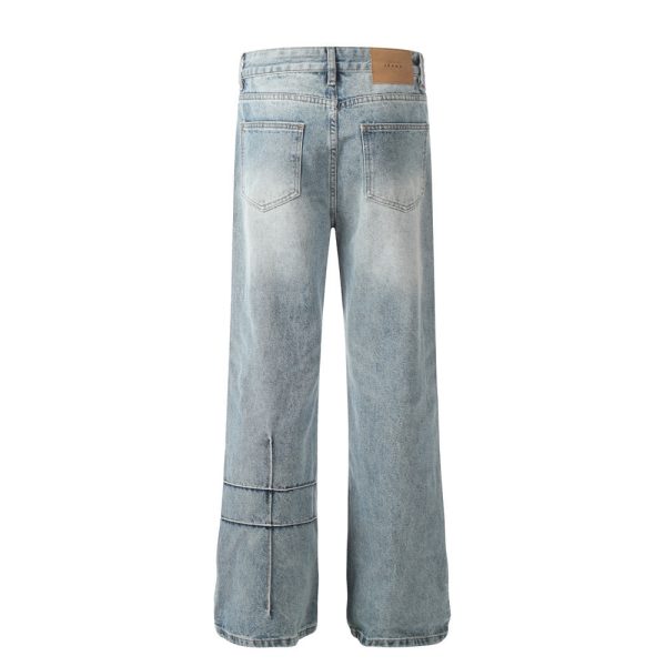 ⁦Washed Topstitching Skinny Jeans For Men⁩ - الصورة ⁦2⁩