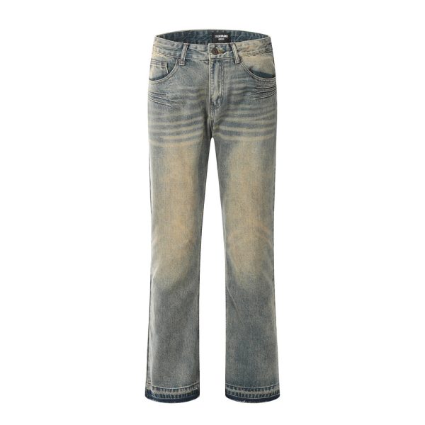 ⁦Fashion American Washed Yellow Jeans Men⁩ - الصورة ⁦7⁩