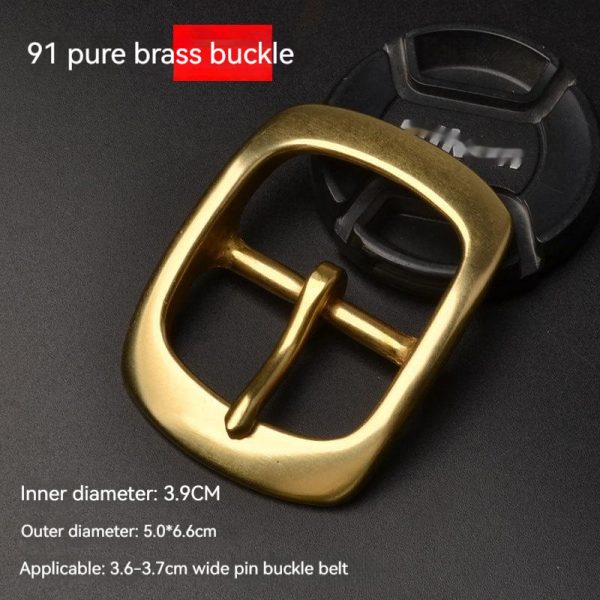 ⁦Casual Men Solid Brass Belt Buckle Accessories⁩ - الصورة ⁦10⁩