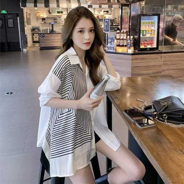 ⁦Irregular Design Sense Niche Girls Wear Shirts⁩ - الصورة ⁦5⁩
