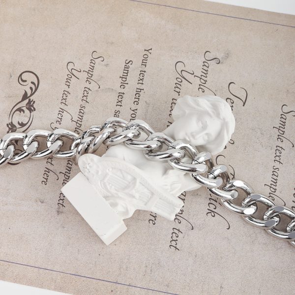 ⁦New Hip Hop Fashion For Men And Women Metal Waist Chain Padlock Pendant Versatile Jeans Skirt Accessories Thick Chain⁩ - الصورة ⁦8⁩