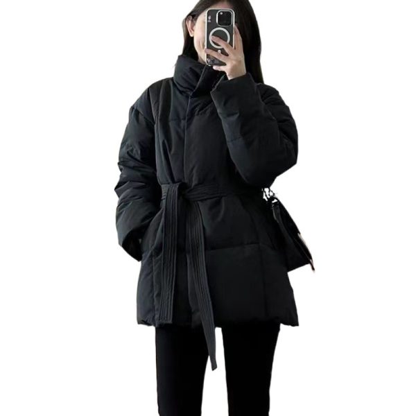 ⁦Waist-controlled Lace-up Cotton Coat Jacket Women⁩ - الصورة ⁦5⁩