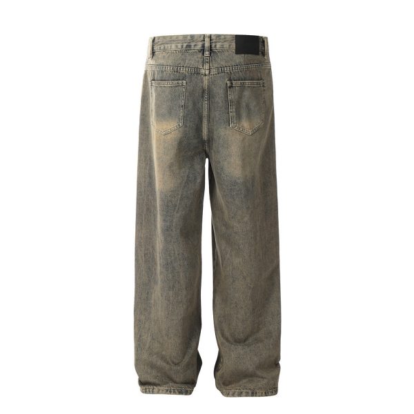 ⁦Washed Jeans Punk Fashion Brand Men⁩ - الصورة ⁦2⁩