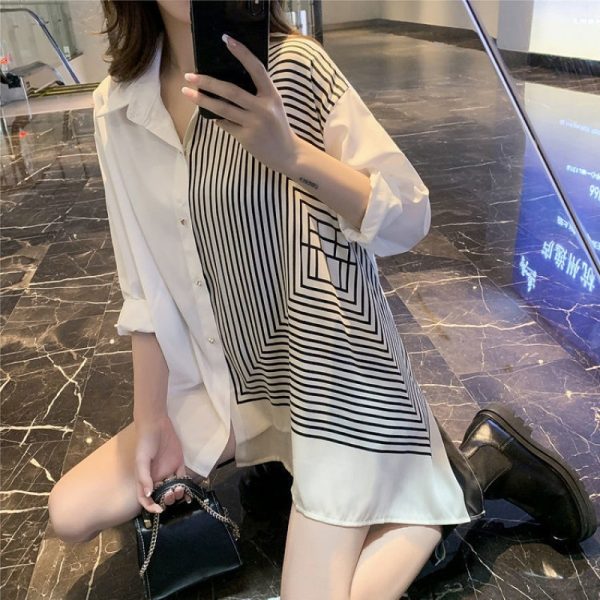 ⁦Irregular Design Sense Niche Girls Wear Shirts⁩ - الصورة ⁦4⁩